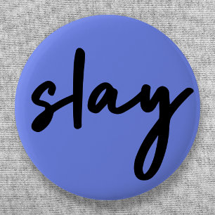 Macaron Rond 5 Cm Jeter Urbain Bleu Moderne tendance minimaliste é