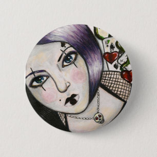 Macaron Rond 5 Cm Jeu avec l'insigne de la mort