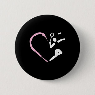 Macaron Rond 5 Cm Jeu de badminton mignon pour fille de setback spor