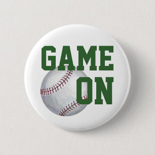 Macaron Rond 5 Cm Jeu De Baseball Sur