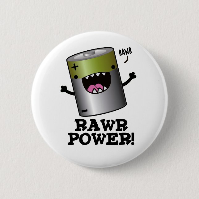Macaron Rond 5 Cm Jeu de batterie Rawy Power Funny (Devant)