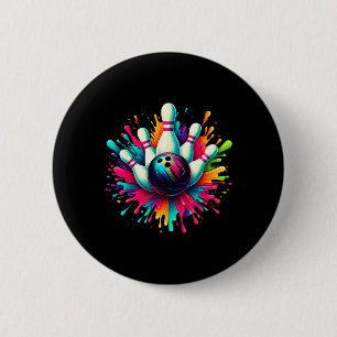 Macaron Rond 5 Cm Jeu de Bowling coloré Jour Bowling mignon Colorspl