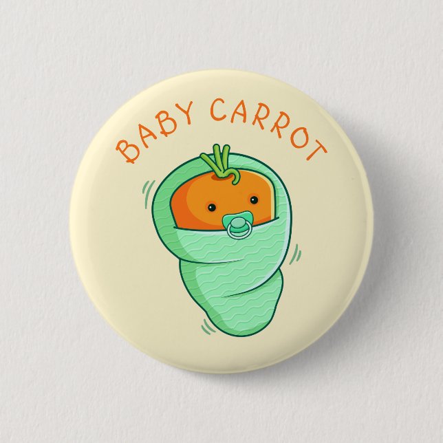 Macaron Rond 5 Cm Jeu de carottes pour bébé (Devant)