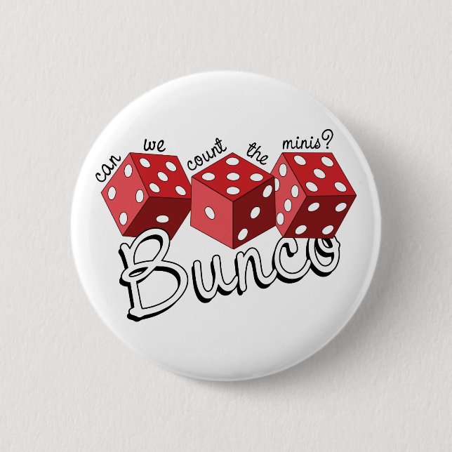 Macaron Rond 5 Cm Jeu de dés Bunco (Devant)