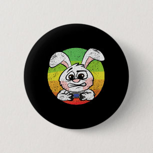 Macaron Rond 5 Cm Jeu de lapin Chasse aux oeufs de Pâques Contrôle d