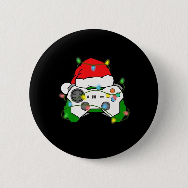 Macaron Rond 5 Cm Jeu de Noël Jeu de Noël Santa Hat jeu vidéo Contra (Devant)