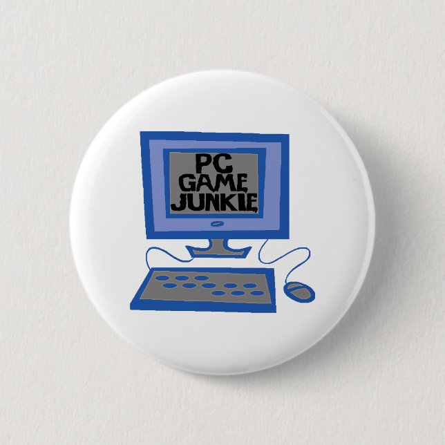 Macaron Rond 5 Cm Jeu de PC Junkie (Devant)