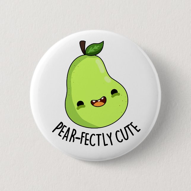 Macaron Rond 5 Cm Jeu de poires doux et poires parfaitement mignonne (Devant)