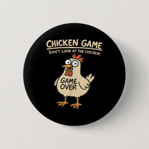Macaron Rond 5 Cm Jeu De Poulet Ne Regarde Pas Le Poulets Drôle De P