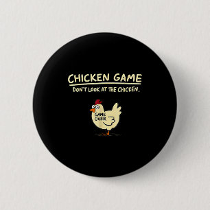 Macaron Rond 5 Cm Jeu de poulet Ne regardez pas le poulet drôle de p