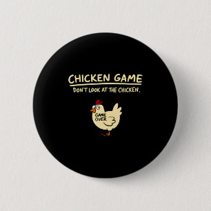 Macaron Rond 5 Cm Jeu de poulet Ne regardez pas le poulet Funny Chic