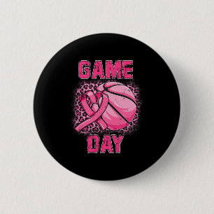 Macaron Rond 5 Cm Jeu de sensibilisation au cancer du sein Jour Pink