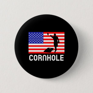 Macaron Rond 5 Cm Jeu de société Cornhole Hommes Femmes Drapeau amér