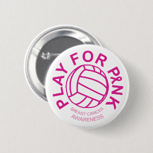 Macaron Rond 5 Cm Jeu de volleyball pour le bouton de conscience de