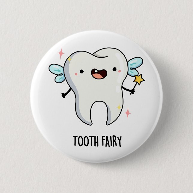 Macaron Rond 5 Cm Jeu Dentaire Fairy Dental Fairy (Devant)