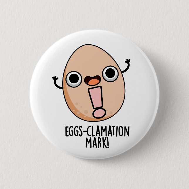 Macaron Rond 5 Cm Jeu d'Oeufs Mark Funny Egg Pun (Devant)