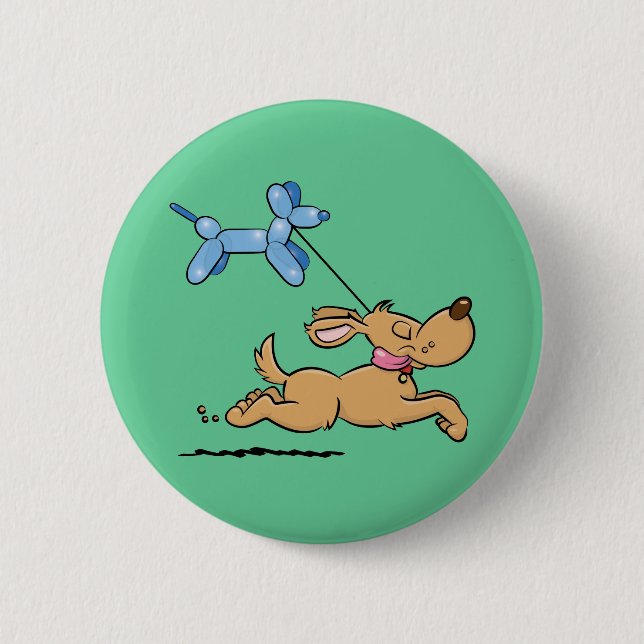 Macaron Rond 5 Cm Jeu du chien (Devant)