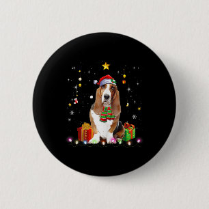 Macaron Rond 5 Cm Jeu Hound Chien Arbre de Noël Chandail Noël Chiens