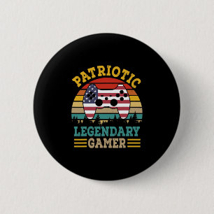 Macaron Rond 5 Cm Jeu légendaire patriotique Indépendance américaine