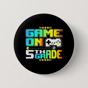 Macaron Rond 5 Cm Jeu Sur Jeu De 5E Année Jeu Vidéo Joueur Retour À