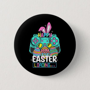 Macaron Rond 5 Cm Jeu Vidéo Pâques Bunny Gaming Contrôleur Gamer Bo