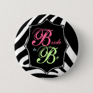 Macaron Rond 5 Cm Jeune mariée à être bouton de Bachelorette