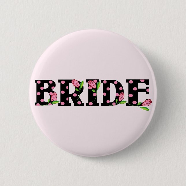 Macaron Rond 5 Cm JEUNE MARIÉE de tulipe (Devant)