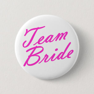 Macaron Rond 5 Cm Jeune mariée d'équipe