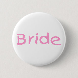 Macaron Rond 5 Cm Jeune mariée (rose)