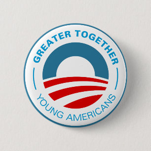 Macaron Rond 5 Cm Jeunes Américains pour Obama
