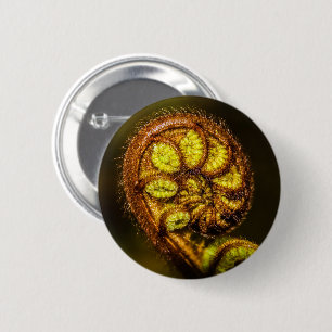 Macaron Rond 5 Cm Jeunes Feuilles de Fern