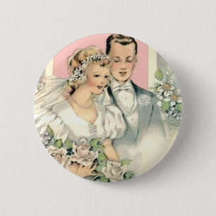 Macaron Rond 5 Cm Jeunes mariés