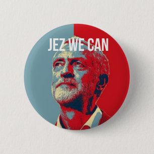 Macaron Rond 5 Cm #JezWeCan - insigne de 16h de Jeremy Corbyn