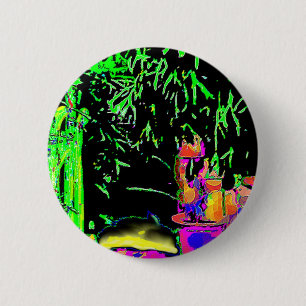 Macaron Rond 5 Cm jGibney de fougères de Staghorn les cadeaux de