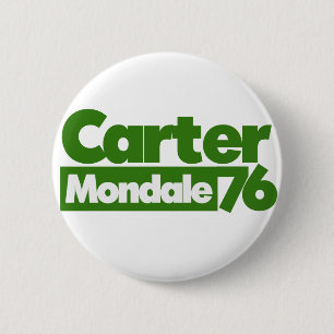 Macaron Rond 5 Cm Jimmy Carter 76 Carter Mondale rétro Politique