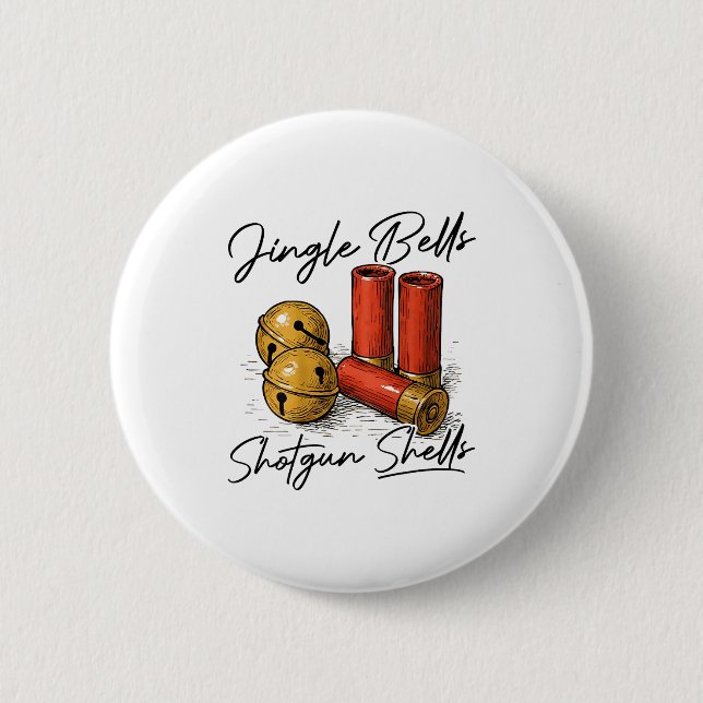 Macaron Rond 5 Cm Jingle Bells Shotgun Shells (on Back)  (Devant)