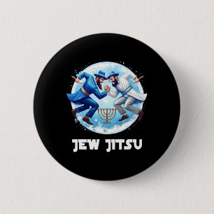 Macaron Rond 5 Cm Jitsu Karate Funny Hanukkah