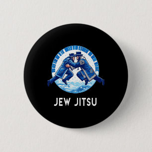 Macaron Rond 5 Cm Jitsu Karate Funny Hanukkah