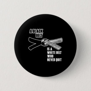 Macaron Rond 5 Cm Jiu Jitsu Black Belt Mixed martial art Karate Brés