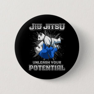 Macaron Rond 5 Cm Jiu Jitsu Brésilien MMA et Grappling BJJ Combat