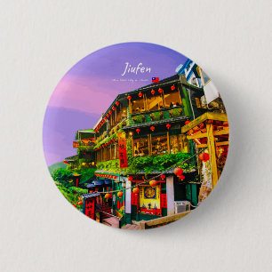 Macaron Rond 5 Cm Jiufen, Taïwan - Ancienne Maison de Thé