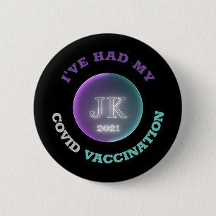 Macaron Rond 5 Cm JK 2021 Vaccination contre le virus de l'insigne