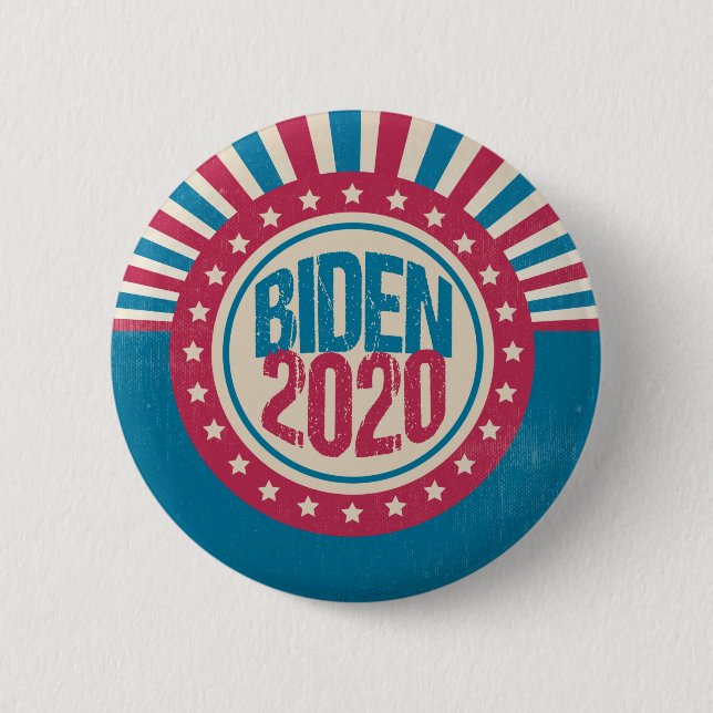 Macaron Rond 5 Cm Joe Biden 2020 Rétro Politique (Devant)