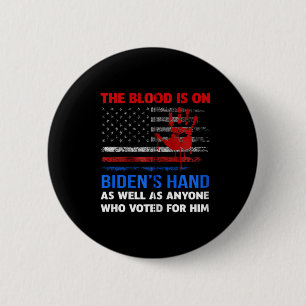 Macaron Rond 5 Cm Joe Biden A Du Sang Sur Ses Mains Anti Biden Appor