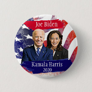 Macaron Rond 5 Cm Joe Biden et Kamala Harris 2020 Élection américain