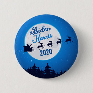 Macaron Rond 5 Cm Joe Biden Kamala Harris 2020 Noël