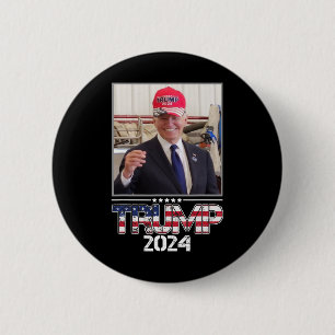 Macaron Rond 5 Cm Joe Biden portant un chapeau Trump Élection drôle 