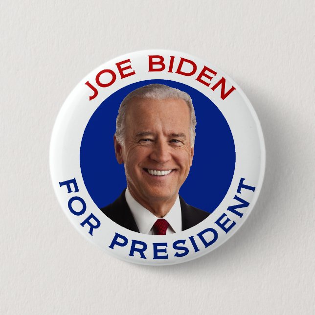 Macaron Rond 5 Cm Joe Biden pour le président (Devant)
