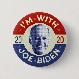Macaron Rond 5 Cm Joe Biden pour le Président 2020 Démocrate Photo R