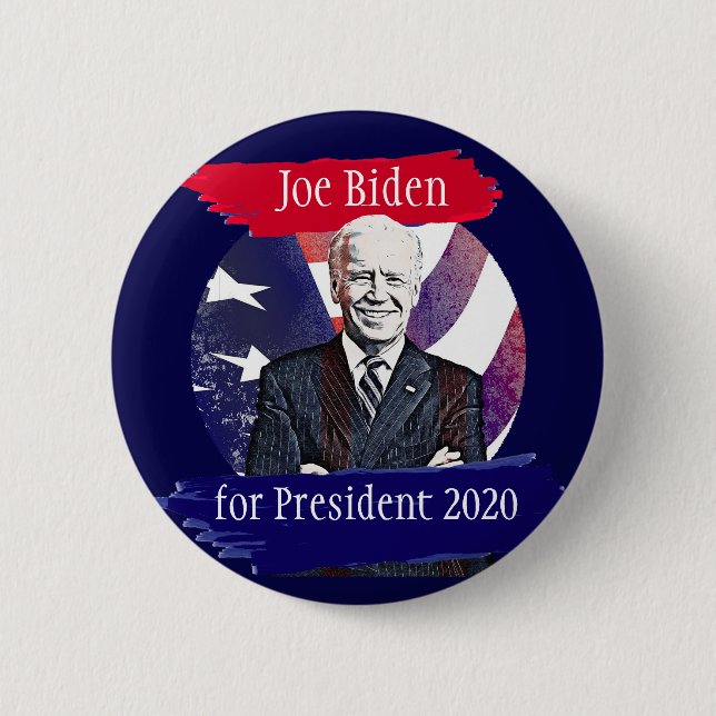 Macaron Rond 5 Cm Joe Biden pour le scrutin présidentiel de 2020 aux (Devant)